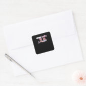 Werk besten in het samen klassieke vierkante sticker (Envelop)