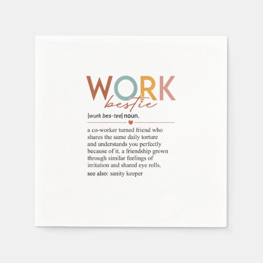  werk Bestie Definition Docenten Verpleegkundigen  Servet (Voorkant)