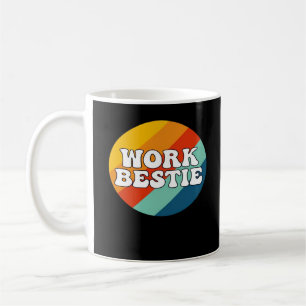 Werk Bestie Emotionele Hulp Collega Retro Vintage Koffiemok