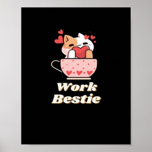 Werk Bestie Emotionele Hulp Medewerker, Werk, Werk Poster