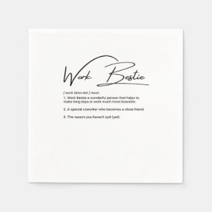 Werk Bestie Funny Collega & Collega Classic Servet
