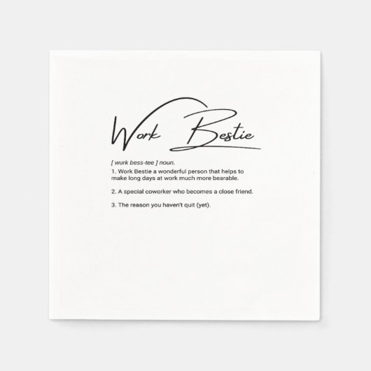 Werk Bestie Funny Collega & Collega Classic Servet (Voorkant)