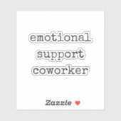 Werk Bestie Gift Grappige Emotionele Ondersteuning Sticker (Vel)