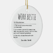 Werk Bestie Grappige Definitie Aangepaste Naam Keramisch Ornament (Rechts)