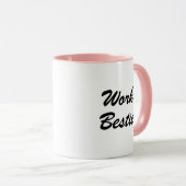 Werk Bestie Leuk Collega Typografie Koffie Mok (Voorkant rechts)