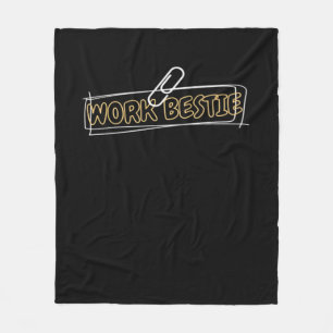 Werk Bestie World's Best Work Bestie Funny Workpla Fleece Deken