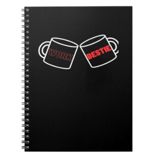 Werk Bestie World's Best Work Bestie Funny Workpla Notitieboek