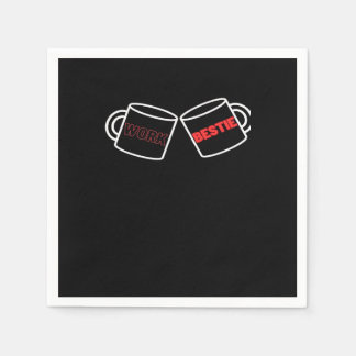 Werk Bestie World's Best Work Bestie Funny Workpla Servet