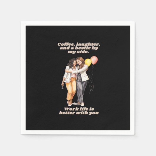 Werk Besties Grappig Servet (Voorkant)