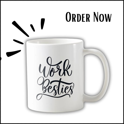 Werk Besties - Medewerker Vriend Gift Mok - Cursiv