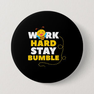 Werk bij bijen Harde Blijf broos Ronde Button 7,6 Cm