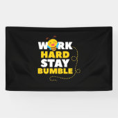 Werk bij bijen Harde Blijf broos Spandoek (Horizontaal)