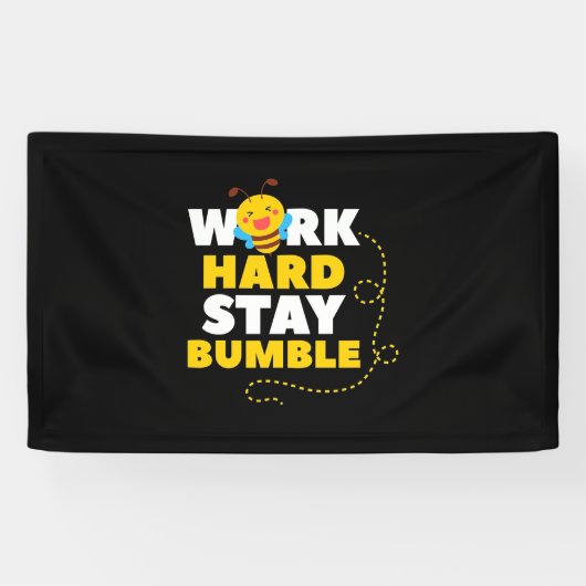 Werk bij bijen Harde Blijf broos Spandoek (Horizontaal)