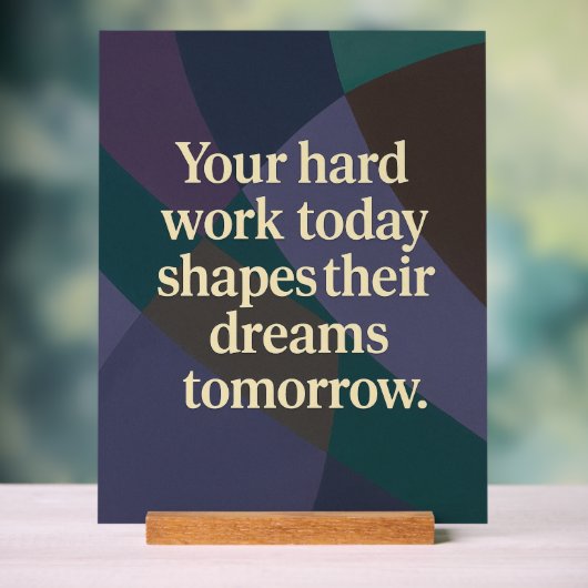 Werk citeert AI-kunst Acryl Bord (Neutraal)