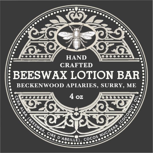 Werk de bar van de Lotion van Beeswax of het Etike Sticker (Voorkant)