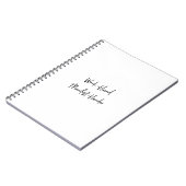 Werk elke dag hard, scherp werk ervoor notitieboek (Linkerzijde)