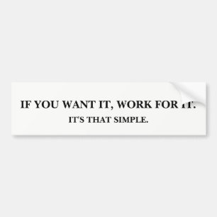 Werk Ervoor Bumpersticker