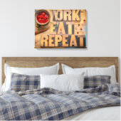 Werk eten herhalen canvas afdruk (Insitu (Slaapkamer))