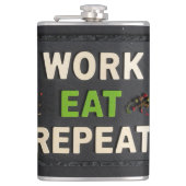 Werk eten herhalen heupfles (Voorkant)