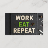 Werk eten herhalen visitekaartje (Achterkant)