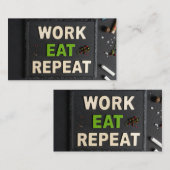Werk eten herhalen visitekaartje (Voorkant / Achterkant)