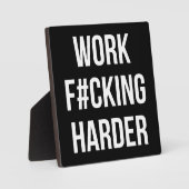 Werk F#cking Harder - Motivatie resultaat Fotoplaat (Voorkant)
