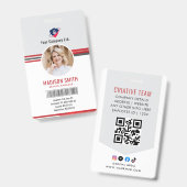 Werk Foto ID Barcode Logo Klassiek Badge (Voor- en achterkant)