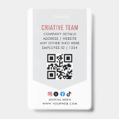 Werk Foto ID Barcode Logo Klassiek Badge (Achterkant)