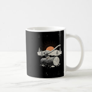 Werk gedaan Zon laag Retro Houthakker Bijl hakken Koffiemok
