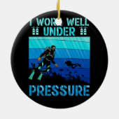 Werk goed onder druk duiken oceaanduiker keramisch ornament (Achterkant)