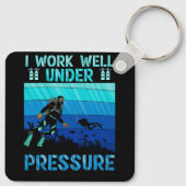 Werk goed onder druk duiken oceaanduiker sleutelhanger (Achterkant)