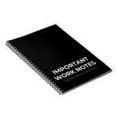 Werk Grappig Gezegde Notitieboek (Rechterzijde)