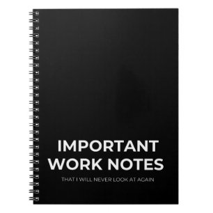 Werk Grappig Gezegde Notitieboek
