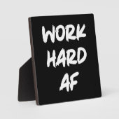 Werk hard AF - Gym, Hustle, Succes Motivatie Fotoplaat (Voorkant)