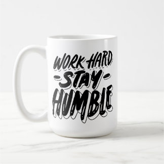Werk hard Blijf nederig Mok-Motivatie koffiebeker Koffiemok