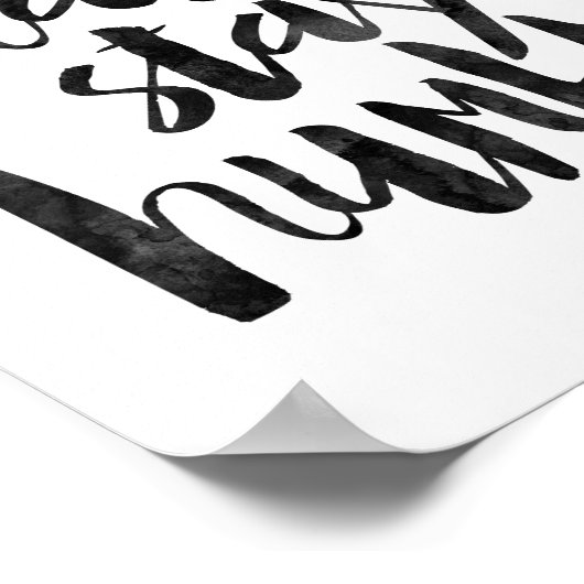 Werk hard, blijf nederig poster (Hoek)