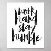 Werk hard, blijf nederig poster (Voorkant)