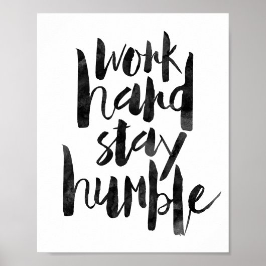 Werk hard, blijf nederig poster (Voorkant)