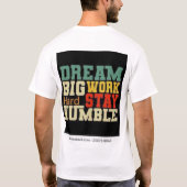 Werk hard, blijf nederig t-shirt (Achterkant)