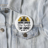 Werk hard blijf nederig wees vriendelijk Button (In situ)