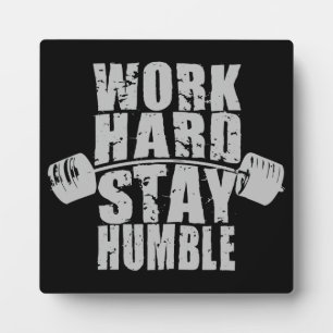 Werk hard, blijf nederig - Workout Motivatie Fotoplaat