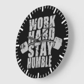 Werk hard, blijf nederig - Workout Motivatie Grote Klok (Hoek)