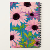 Werk Hard Dream Big Floral Daisy Inspiratie Volwas Notitieboek (Achterkant)