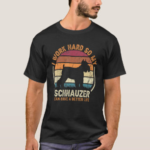 Werk hard, dus hond heeft het leven Retro Schnauze T-shirt