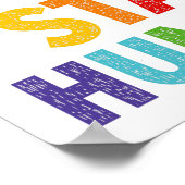 Werk hard en blijf Humble Classroom Motivatie P Poster (Hoek)