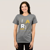 Werk hard en blijf nederig Tri-Blend shirt (Voorkant volledig)