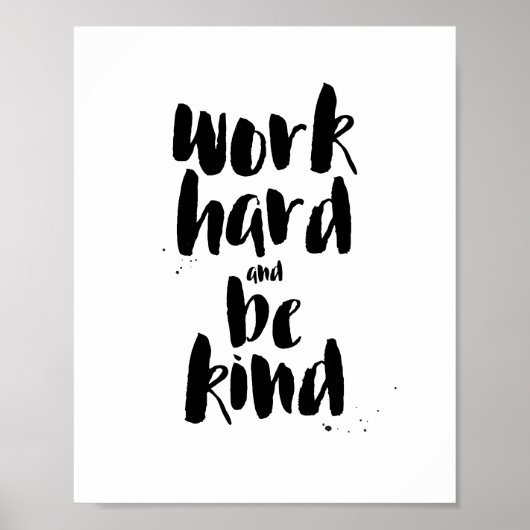 Werk hard en maak Motivatie prijsopgave afdrukken Poster (Voorkant)