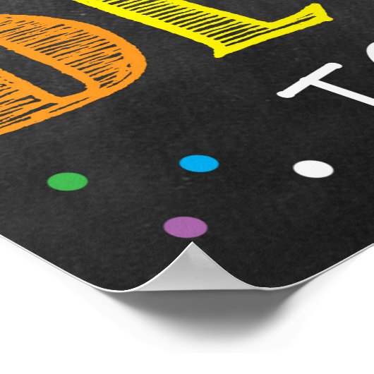 Werk hard en wees aardig regenboogPoster Poster (Hoek)