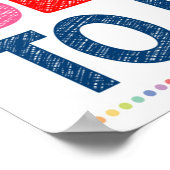 Werk hard en wees mooi Poster voor klaslokaal (Hoek)