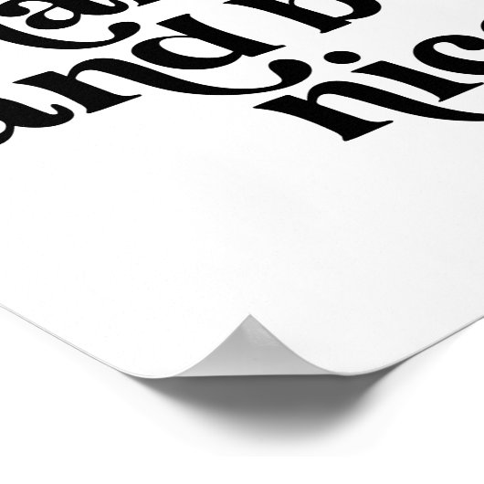 Werk hard en wees mooi  Retrofont Poster (Hoek)